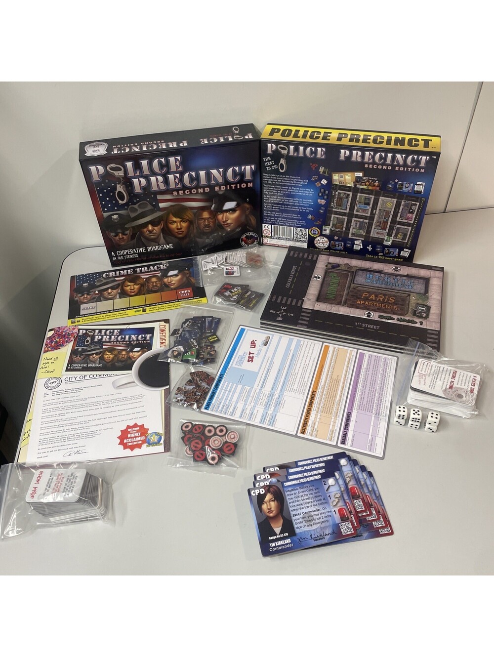 Police Precinct Board Game -Complete, VGC- 2nd Edition a Cooperative Game